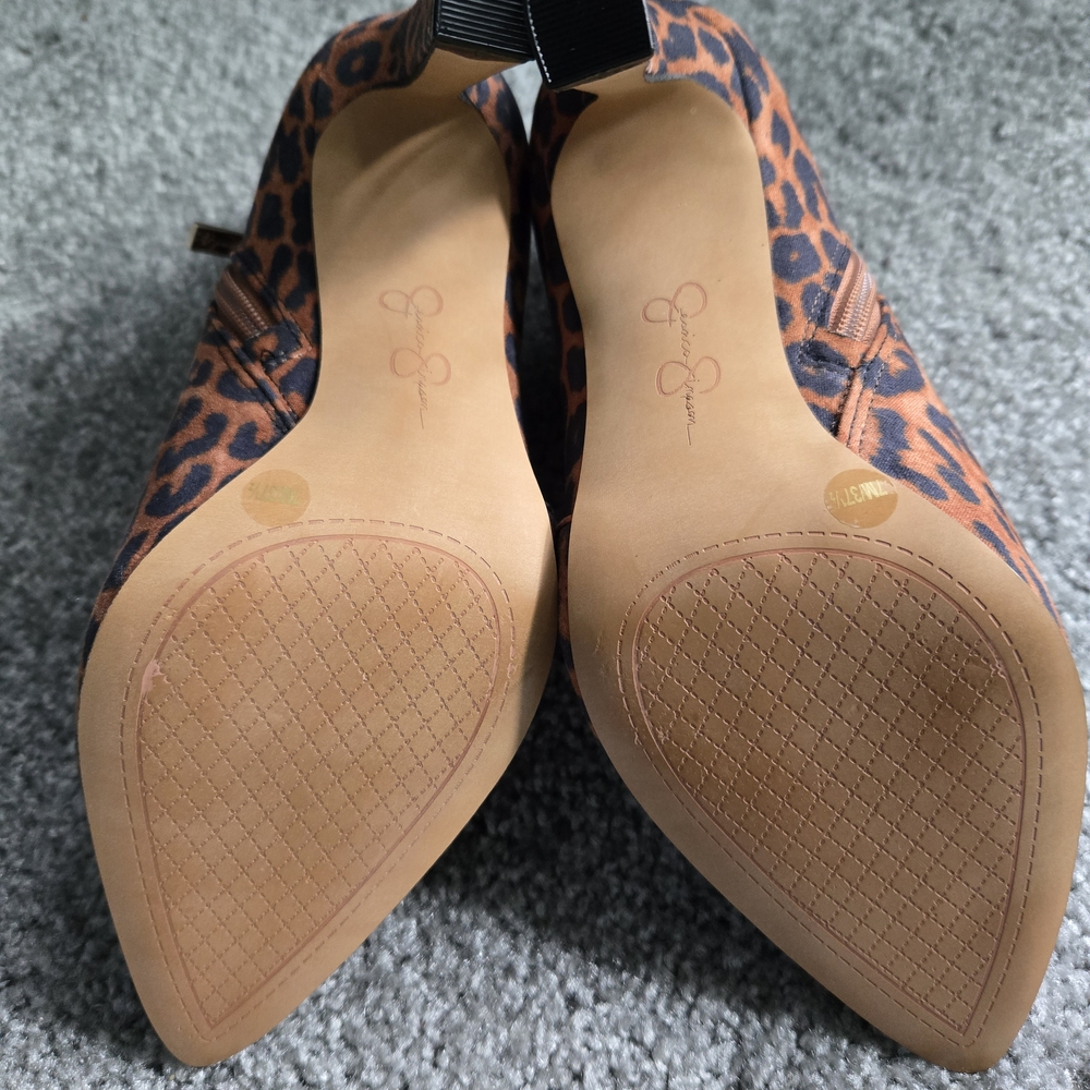 Jessica Simpson Brown Leopard Ankle Booties - Picture 6 of 7